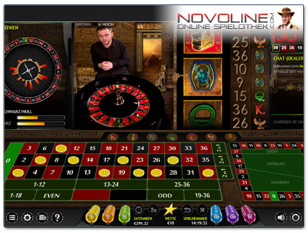 Extreme Live Gaming Book of Ra Roulette im StarGames Casino